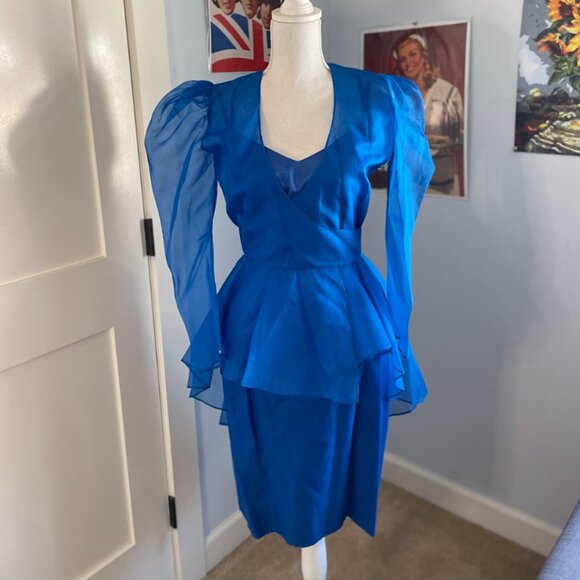 Blue Chiffon Valerie Porr Skirt Outfit - Picture 1 of 6